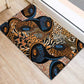 African Ankara Motifs Mixed Animal Skins Rubber Doormat