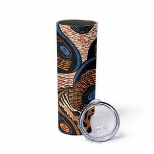 African Ankara Motifs Mixed Animal Skins Skinny Tumbler