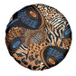 African Ankara Motifs Mixed Animal Skins Spare Tire Cover