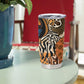 African Ankara Motifs Mixed Animal Skins Tumbler Cup