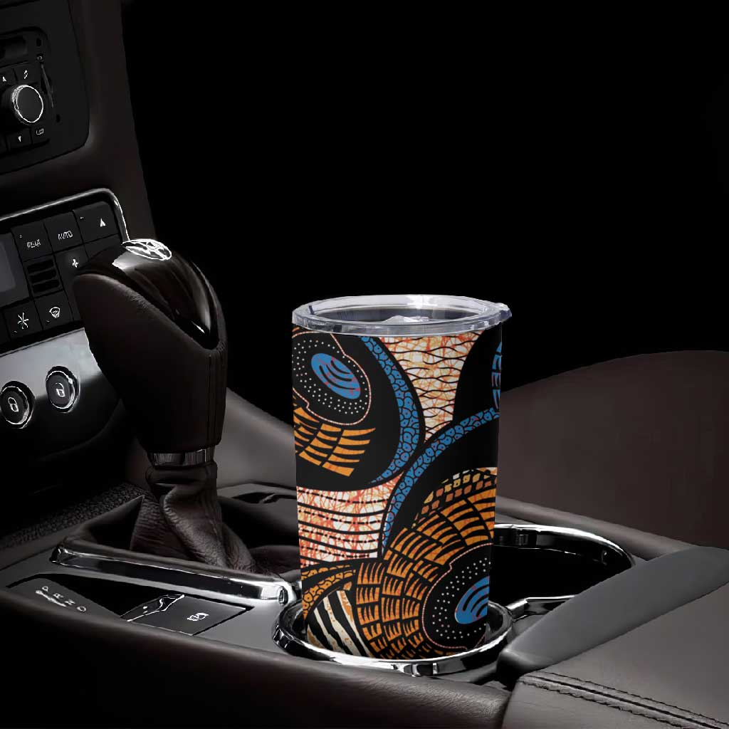 African Ankara Motifs Mixed Animal Skins Tumbler Cup