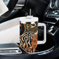 African Ankara Motifs Mixed Animal Skins Tumbler With Handle