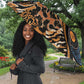 African Ankara Motifs Mixed Animal Skins Umbrella