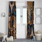 African Ankara Motifs Mixed Animal Skins Window Curtain