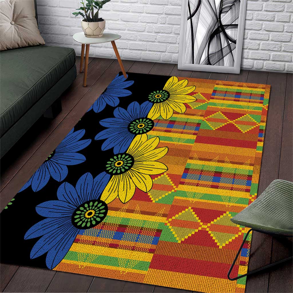 African Ethnic Kitenge Ankara Style Area Rug