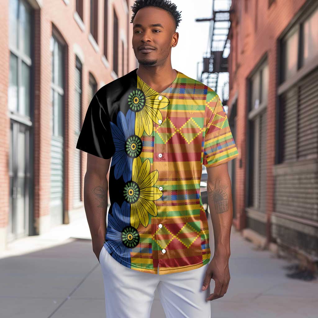 African Ethnic Kitenge Ankara Style Baseball Jersey