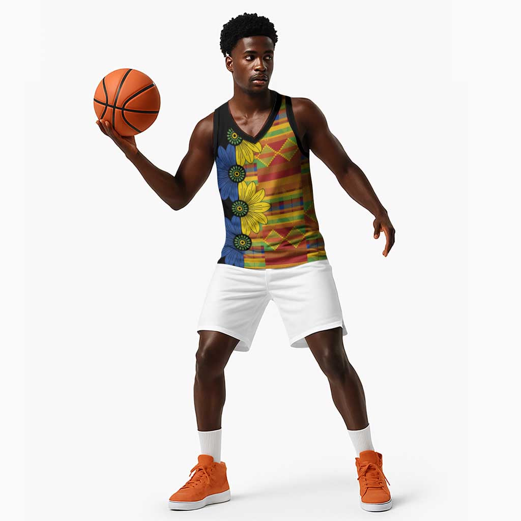African Ethnic Kitenge Ankara Style Basketball Jersey LT9