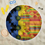 African Ethnic Kitenge Ankara Style Beach Blanket