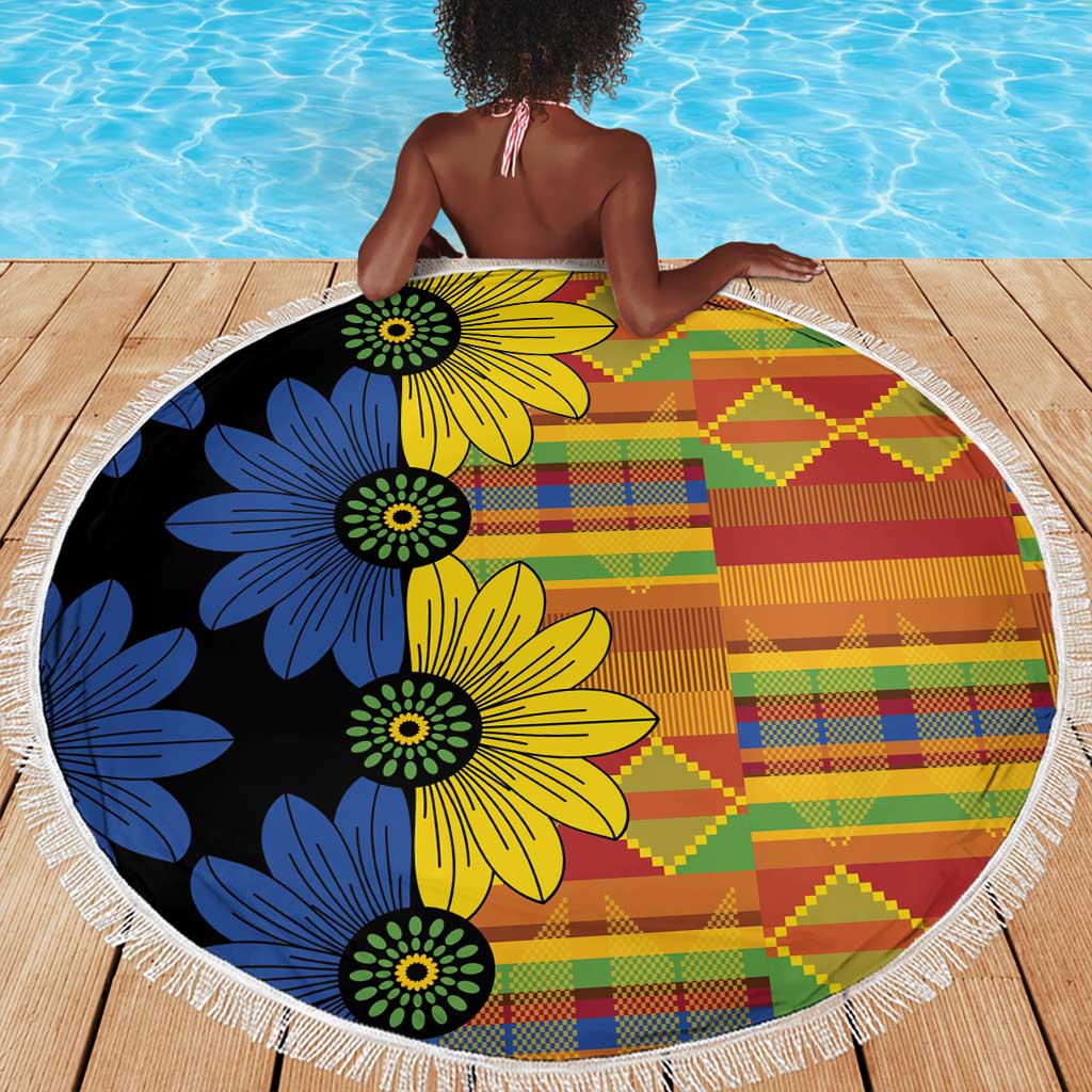African Ethnic Kitenge Ankara Style Beach Blanket