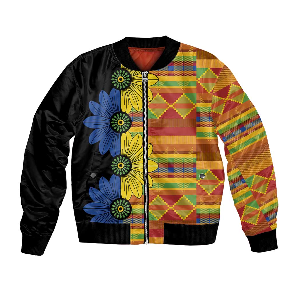 African Ethnic Kitenge Ankara Style Bomber Jacket