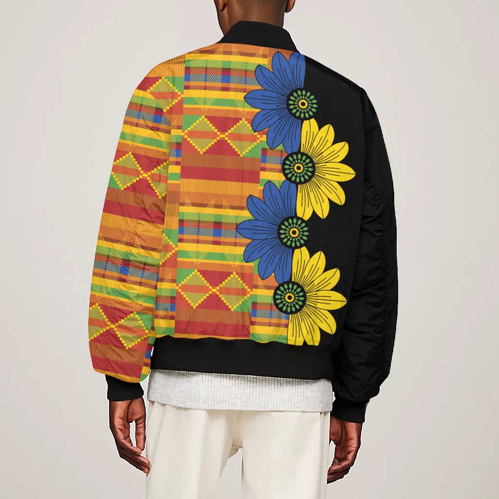 African Ethnic Kitenge Ankara Style Bomber Jacket