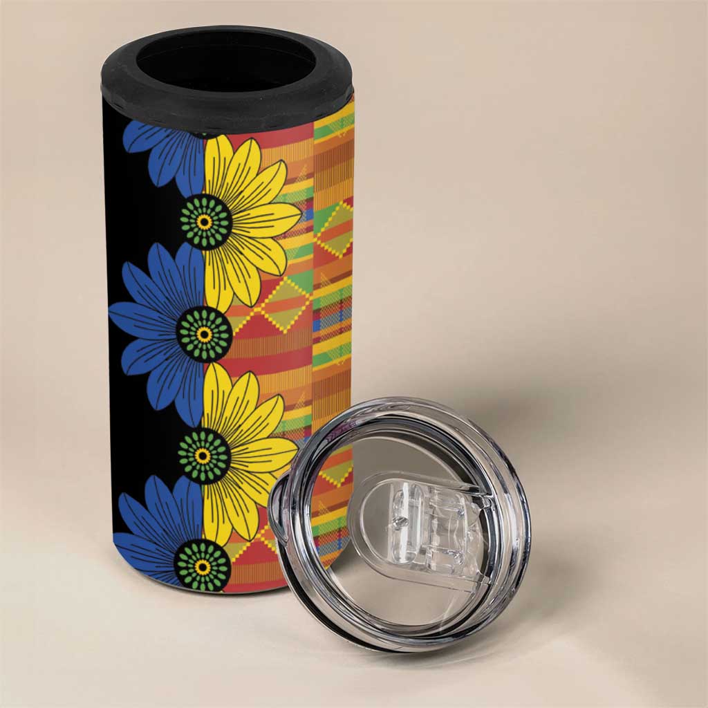 African Ethnic Kitenge Ankara Style 4 in 1 Can Cooler Tumbler