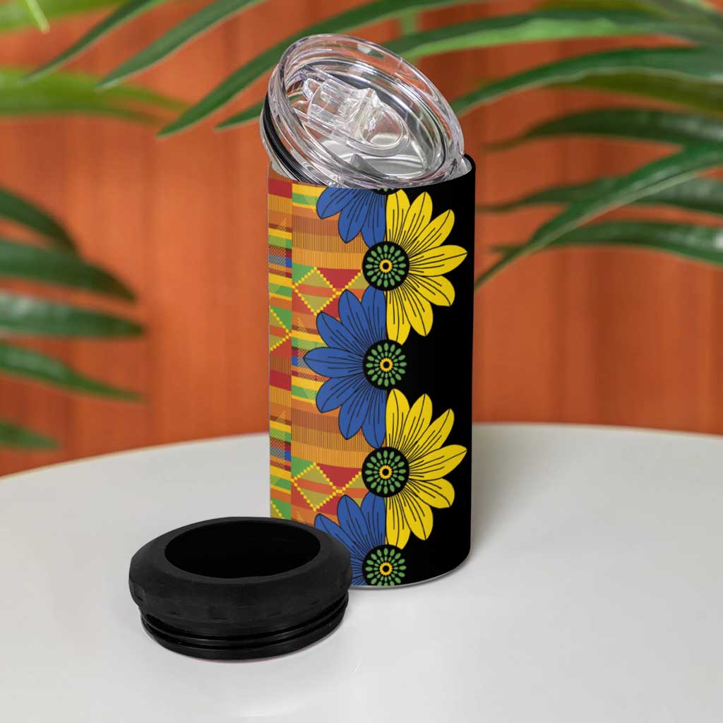 African Ethnic Kitenge Ankara Style 4 in 1 Can Cooler Tumbler