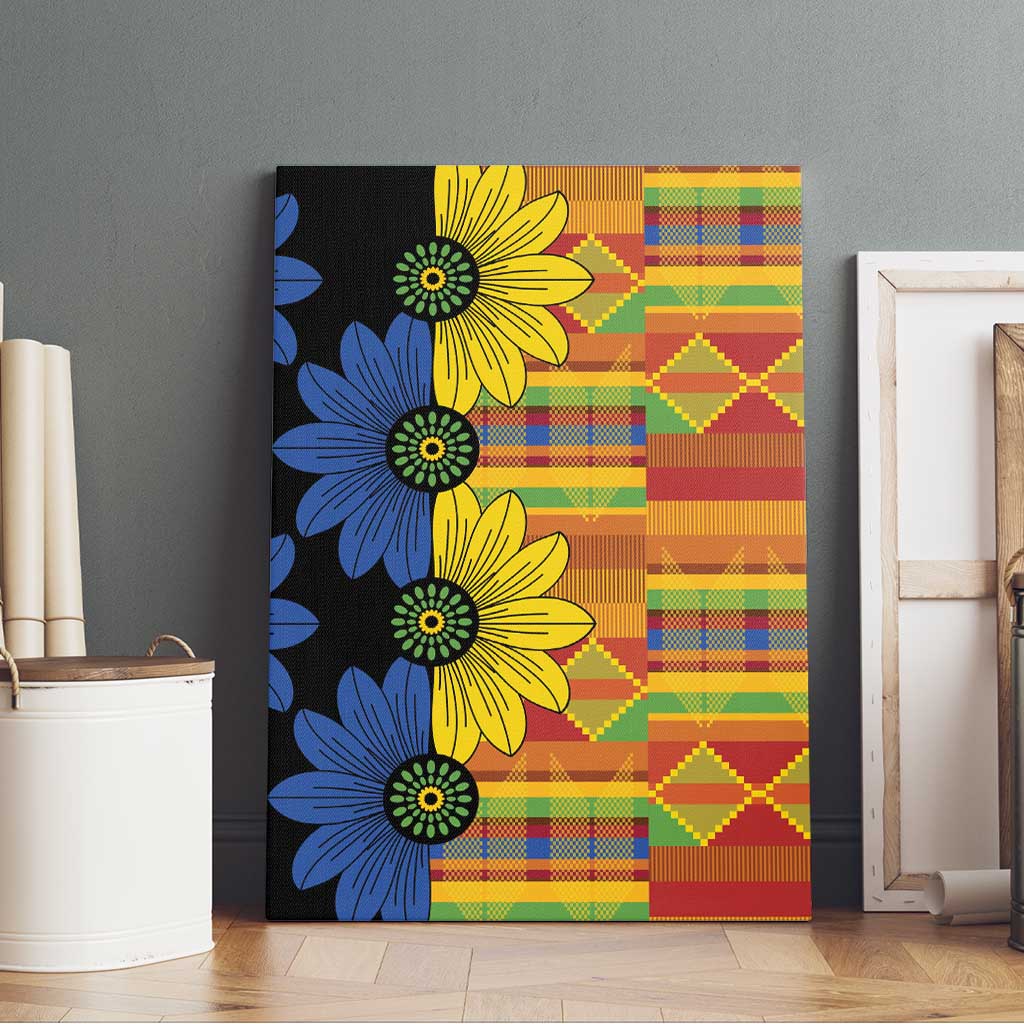 African Ethnic Kitenge Ankara Style Canvas Wall Art