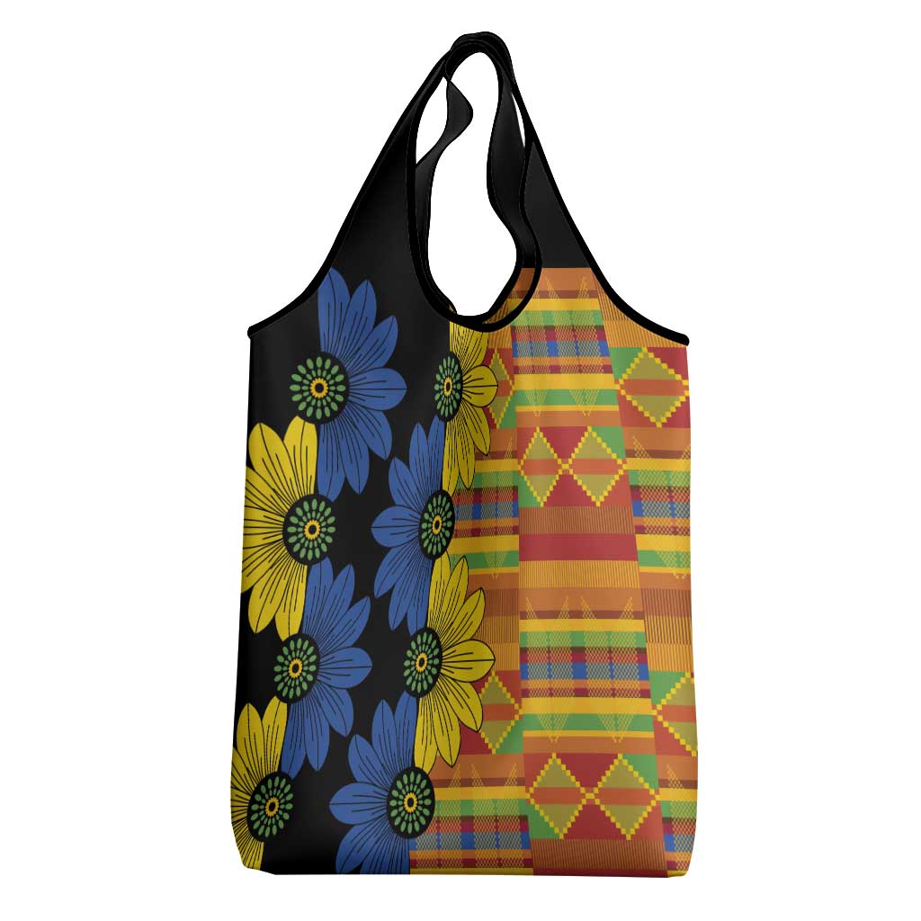 African Ethnic Kitenge Ankara Style Grocery Bag