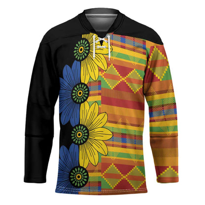 African Ethnic Kitenge Ankara Style Hockey Jersey