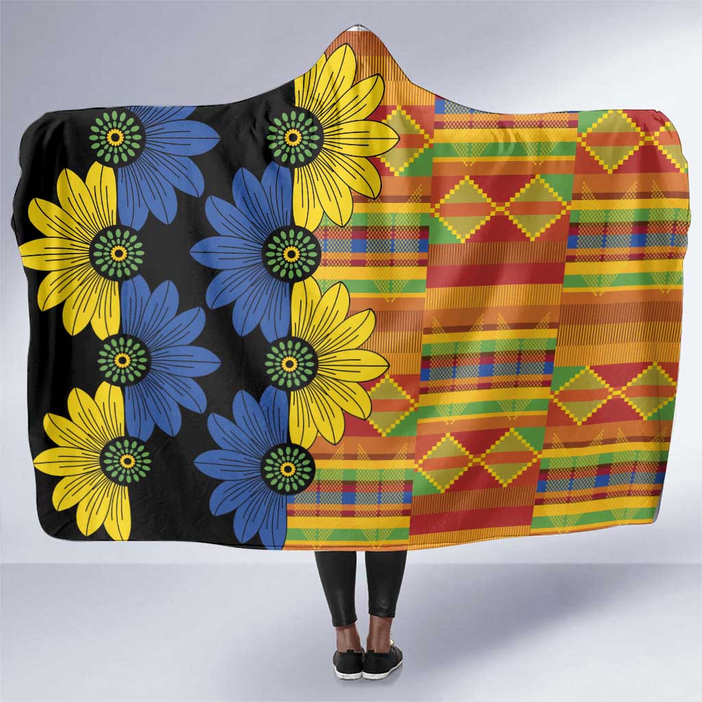 African Ethnic Kitenge Ankara Style Hooded Blanket