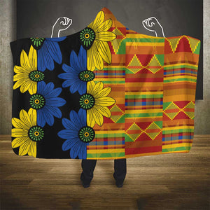 African Ethnic Kitenge Ankara Style Hooded Blanket