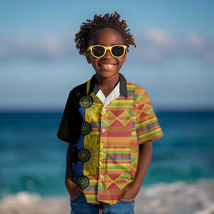 African Ethnic Kitenge Ankara Style Kid Hawaiian Shirt