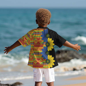 African Ethnic Kitenge Ankara Style Kid Hawaiian Shirt