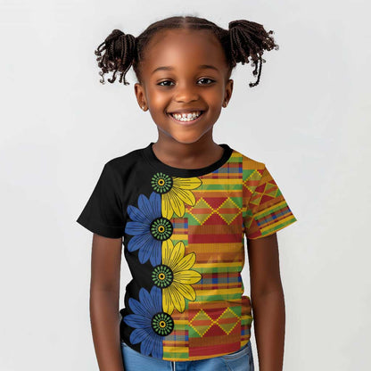 African Ethnic Kitenge Ankara Style Kid T shirt