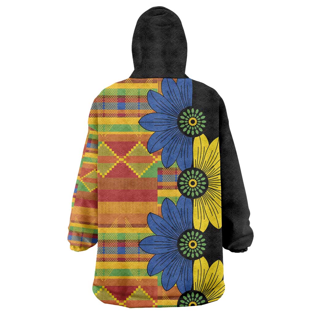 African Ethnic Kitenge Ankara Style Kid Wearable Blanket Hoodie