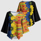 African Ethnic Kitenge Ankara Style Kimono Sleeve Blouse