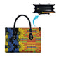 African Ethnic Kitenge Ankara Style Leather Bag