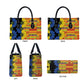 African Ethnic Kitenge Ankara Style Leather Bag
