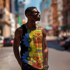 African Ethnic Kitenge Ankara Style Men Tank Top