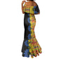 African Ethnic Kitenge Ankara Style Mermaid Dress