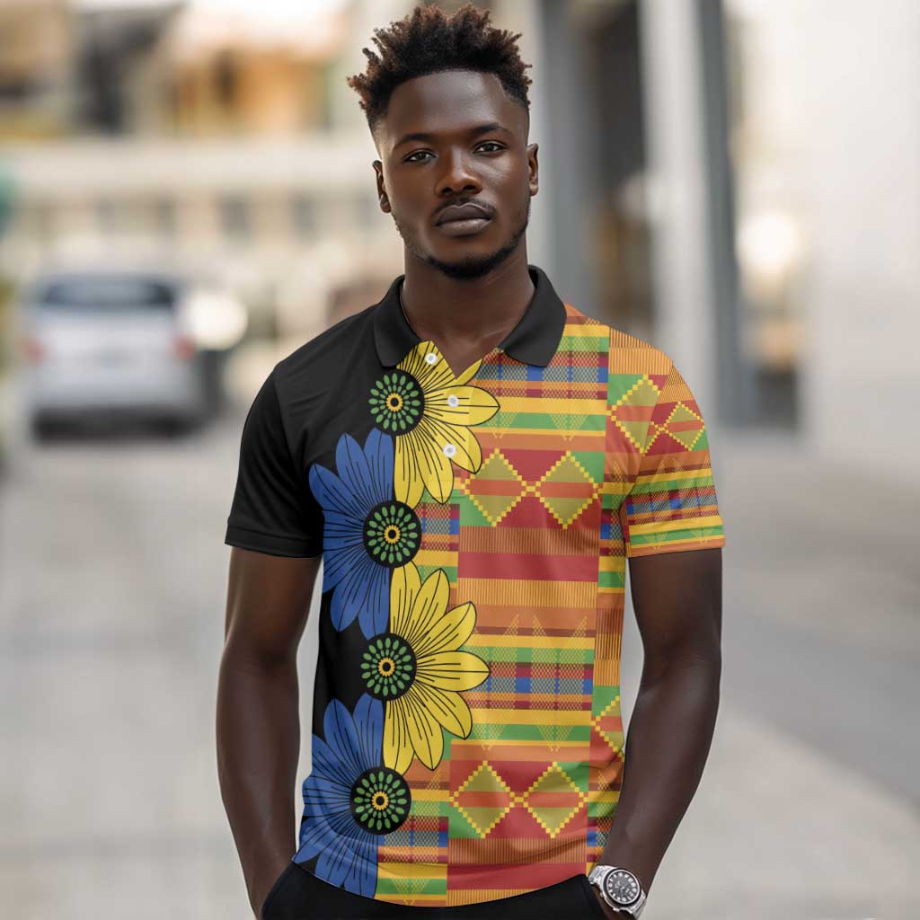 African Ethnic Kitenge Ankara Style Polo Shirt