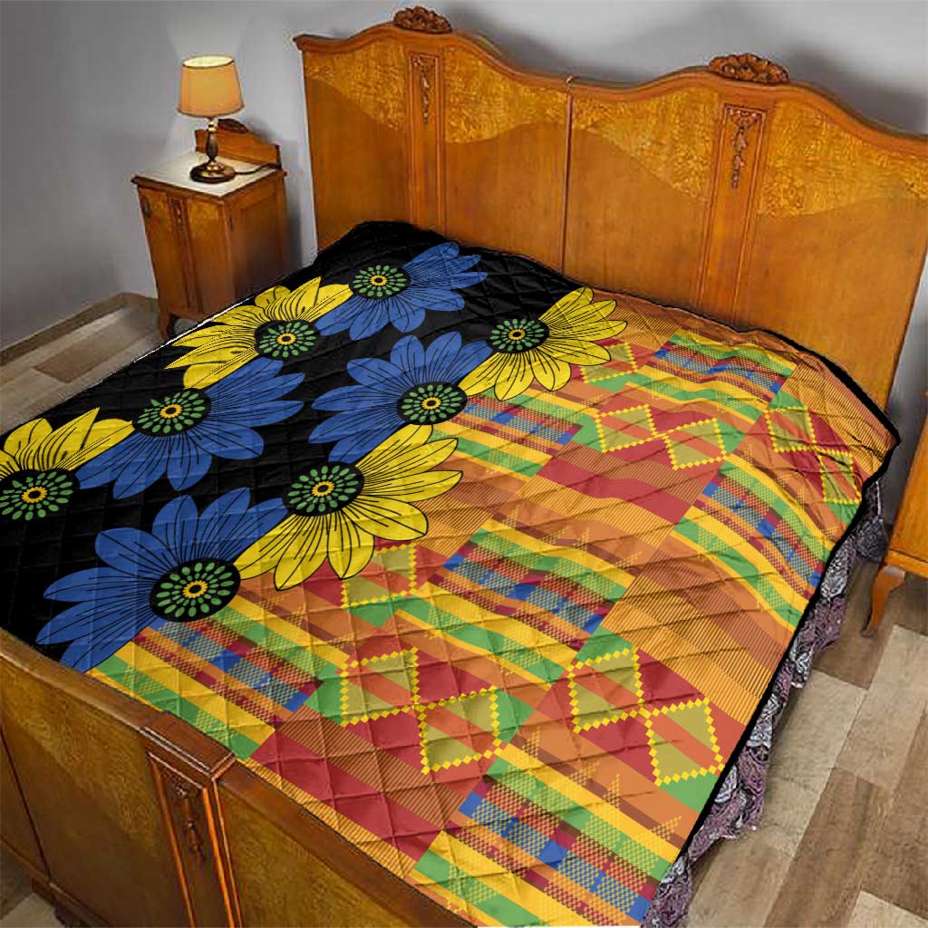 African Ethnic Kitenge Ankara Style Quilt