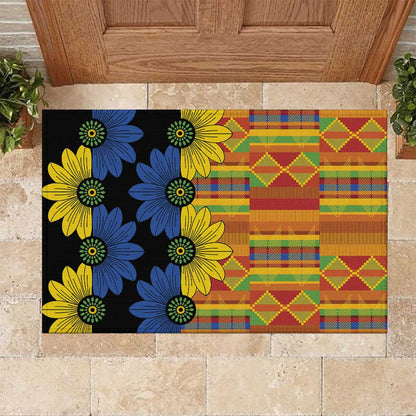 African Ethnic Kitenge Ankara Style Rubber Doormat