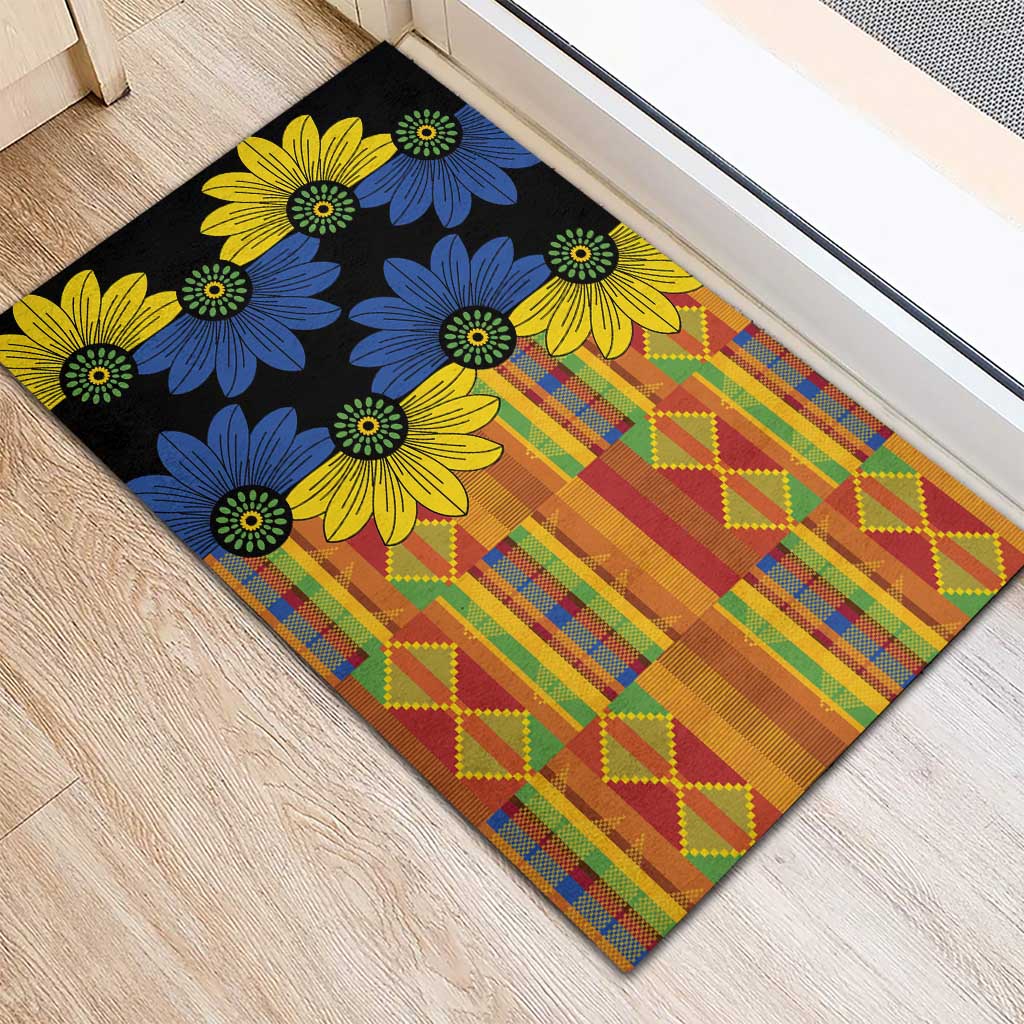African Ethnic Kitenge Ankara Style Rubber Doormat