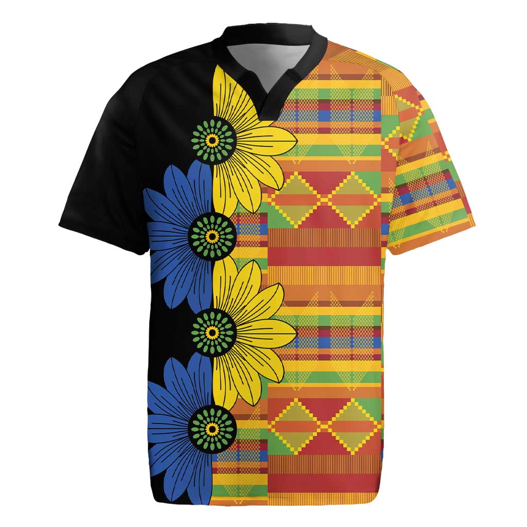 African Ethnic Kitenge Ankara Style Rugby Jersey
