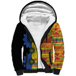 African Ethnic Kitenge Ankara Style Sherpa Hoodie