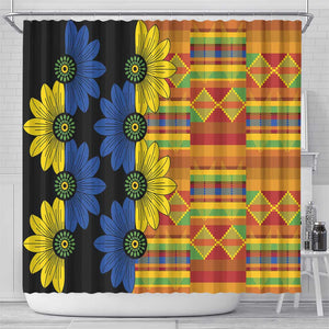African Ethnic Kitenge Ankara Style Shower Curtain