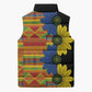 African Ethnic Kitenge Ankara Style Sleeveless Puffer Jacket