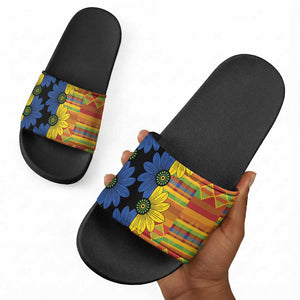 African Ethnic Kitenge Ankara Style Slide Sandals