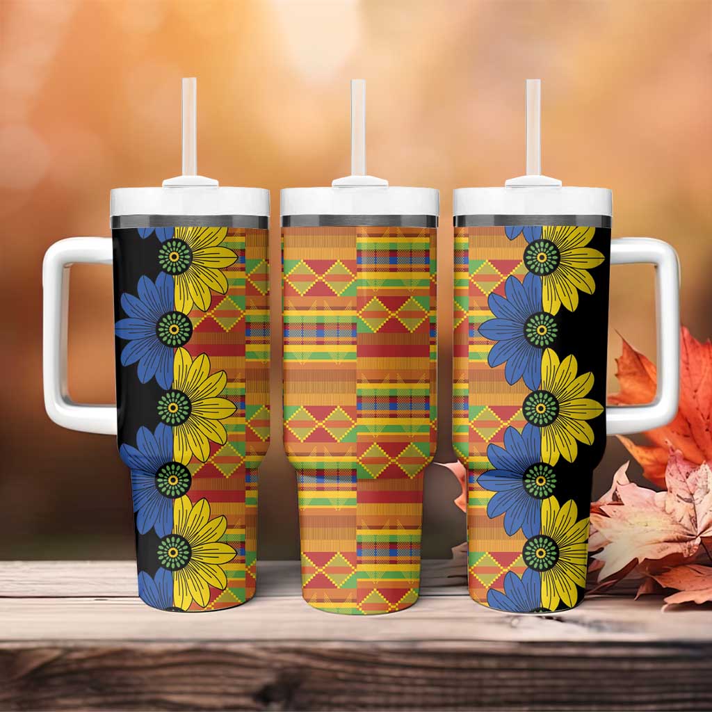 African Ethnic Kitenge Ankara Style Tumbler With Handle