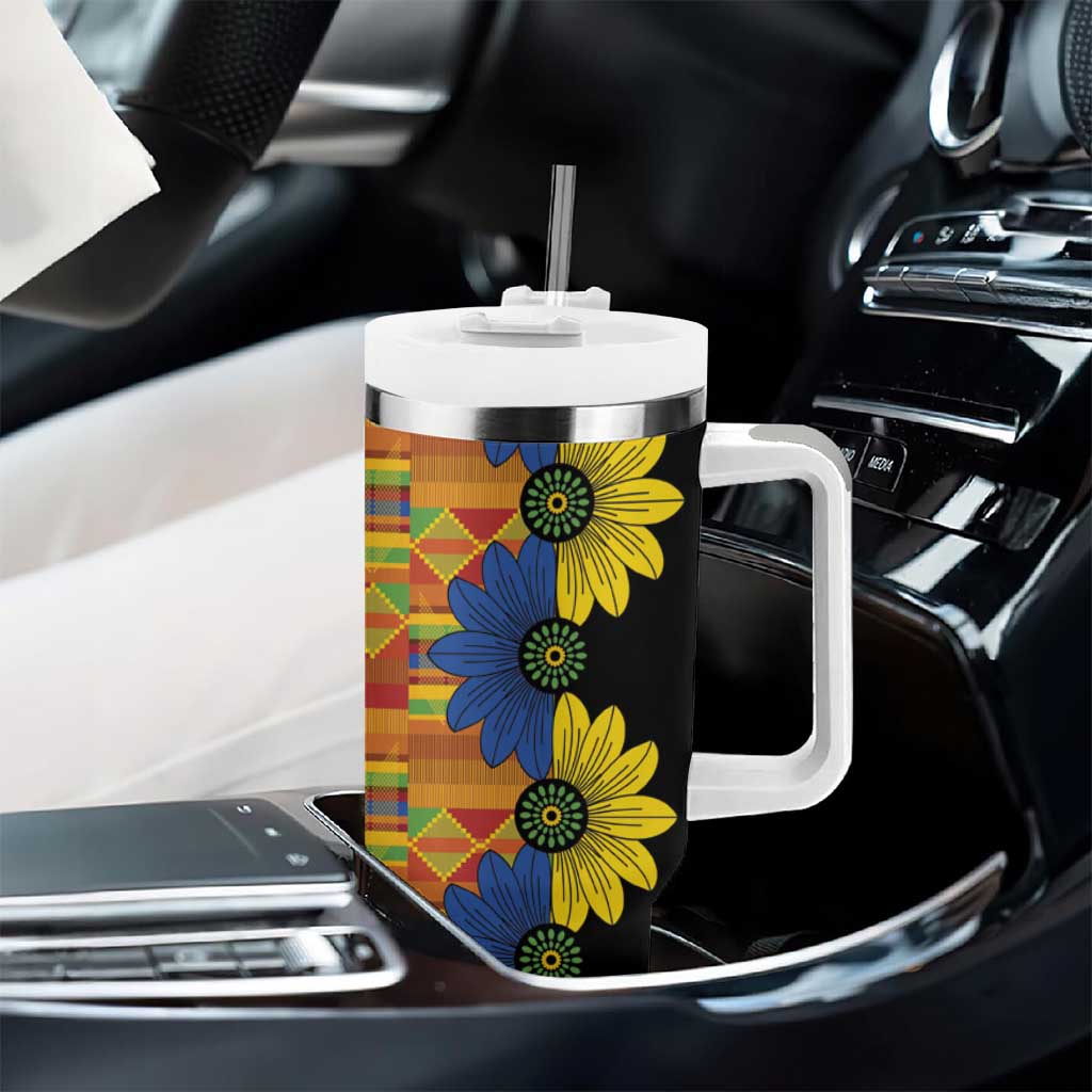 African Ethnic Kitenge Ankara Style Tumbler With Handle