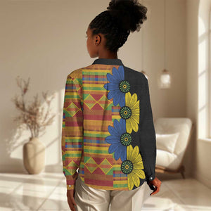African Ethnic Kitenge Ankara Style Women Casual Shirt LT9