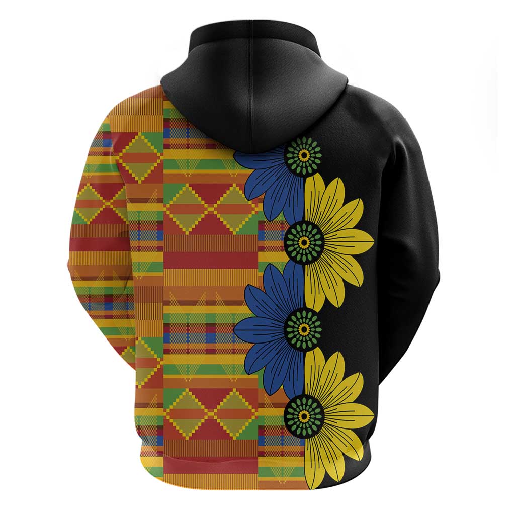 African Ethnic Kitenge Ankara Style Zip Hoodie