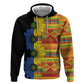 African Ethnic Kitenge Ankara Style Zip Hoodie
