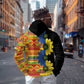 African Ethnic Kitenge Ankara Style Zip Hoodie