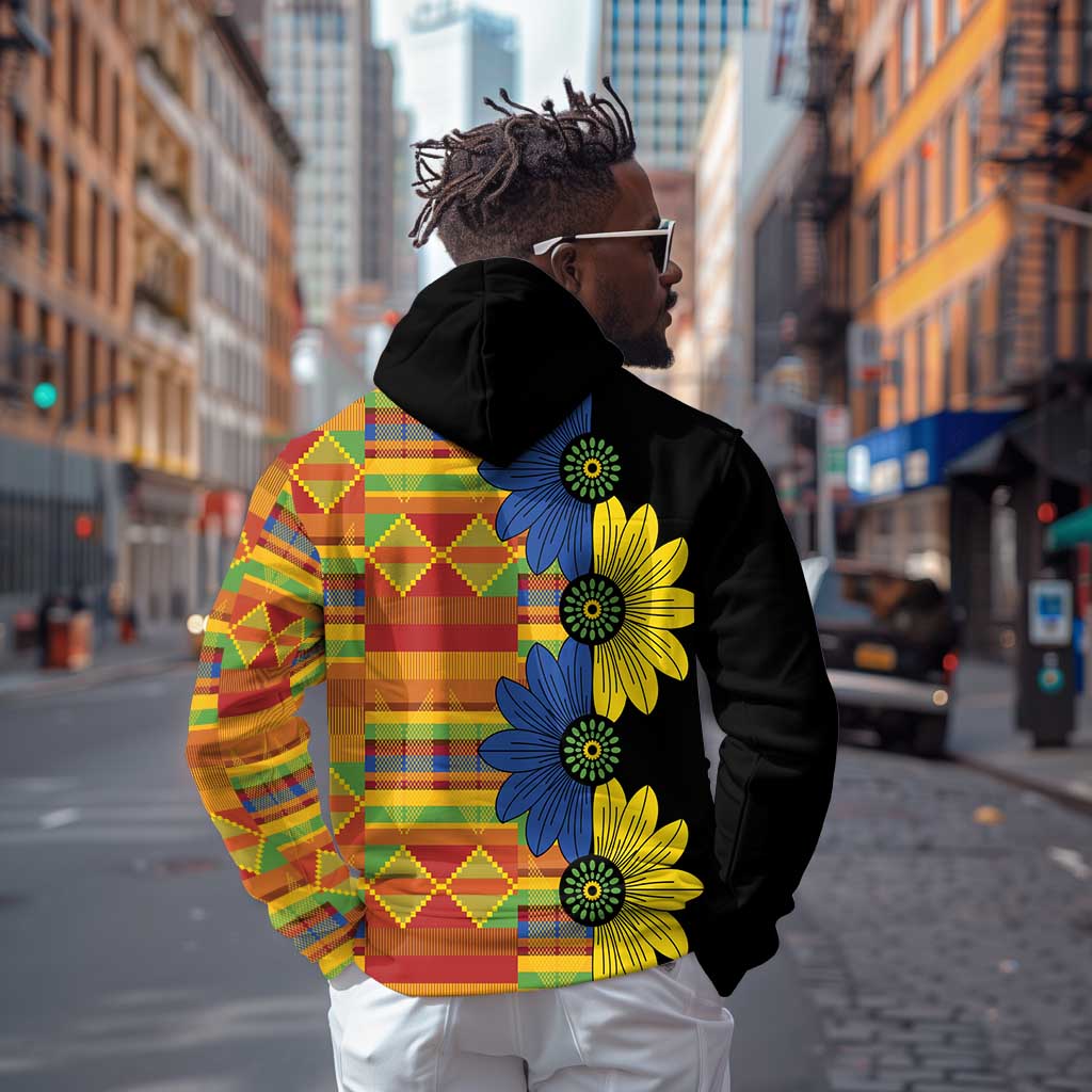 African Ethnic Kitenge Ankara Style Zip Hoodie