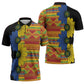 African Ethnic Kitenge Ankara Style Zipper Polo Shirt