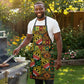African Tribal Geometric Mixed Kanga Pattern Apron