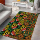 African Tribal Geometric Mixed Kanga Pattern Area Rug